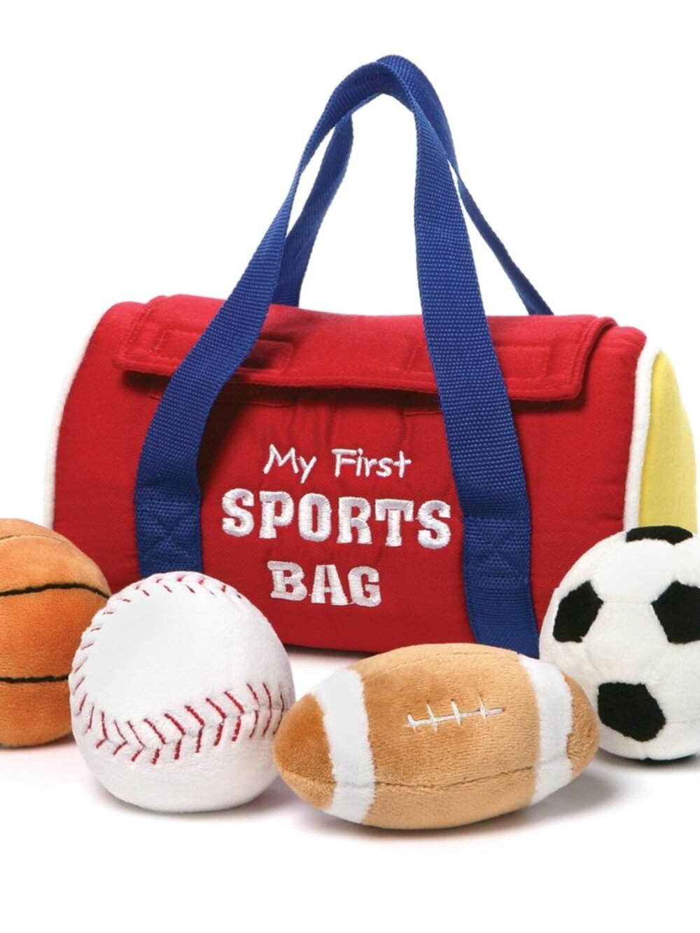 Baby My First Sports Bag 5-Piece Sensory Plush Toy Playset for Babies
